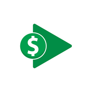 货币视频徽标图标设计