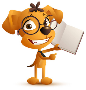 小狗戴眼镜图片