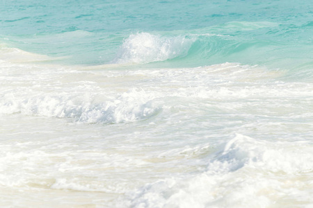 波在竞技场塔戈尔达海滩, 蓬塔纳, 多米尼加共和国。大西洋