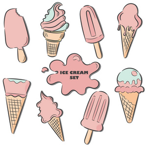 冰淇淋贴纸图片