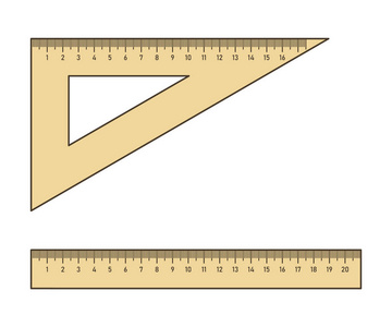 三角形尺和直尺