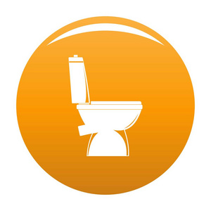家庭厕所图标矢量橙色