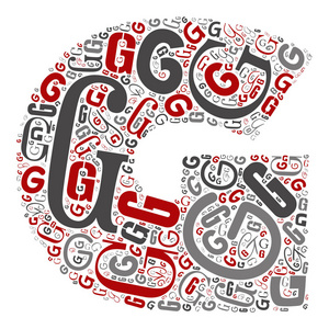 概念红色, 灰色和黑色嬉戏有趣的教育字体由字母集合或组在白色背景上隔离的字符形状。现代艺术字母学习单元设计