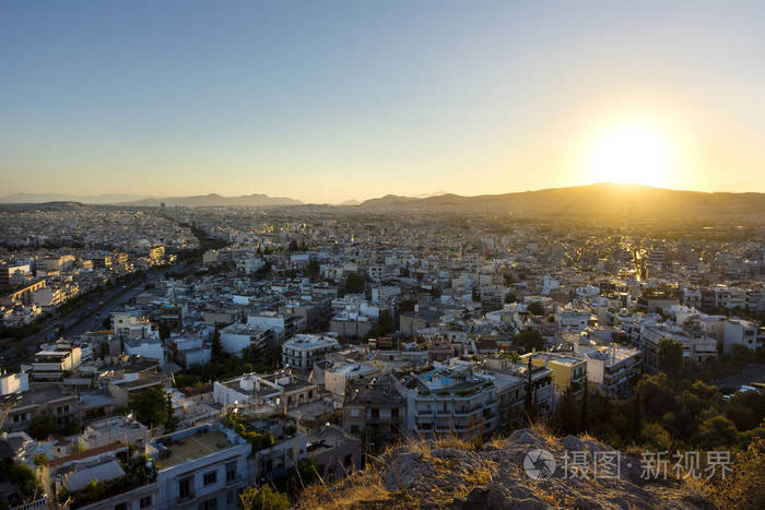 雅典日落, 俯瞰城市从顶部