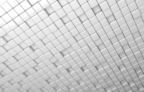 白色立方体的抽象几何形状3d 渲染背景