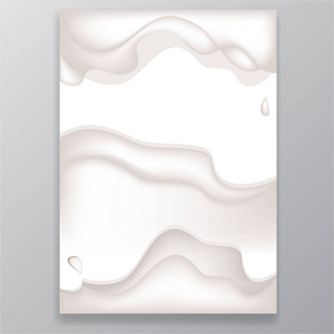 液体牛奶, 流动 creame 飞溅, 页设计, 海报和横幅的概念