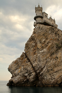 雅尔塔 知名 岩山 旅游目的地 燕子 景观 房子 小山 外观