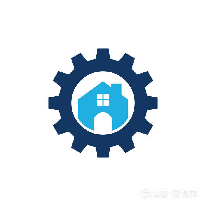 家用齿轮标志图标设计