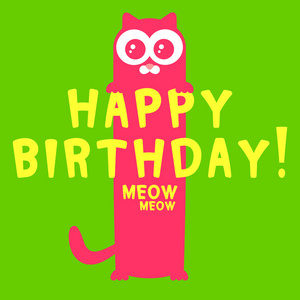 生日贺卡搞笑小猫