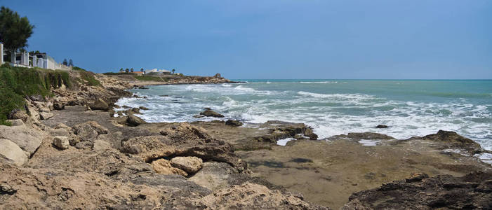 意大利西西里地中海西西里岛南部的海景