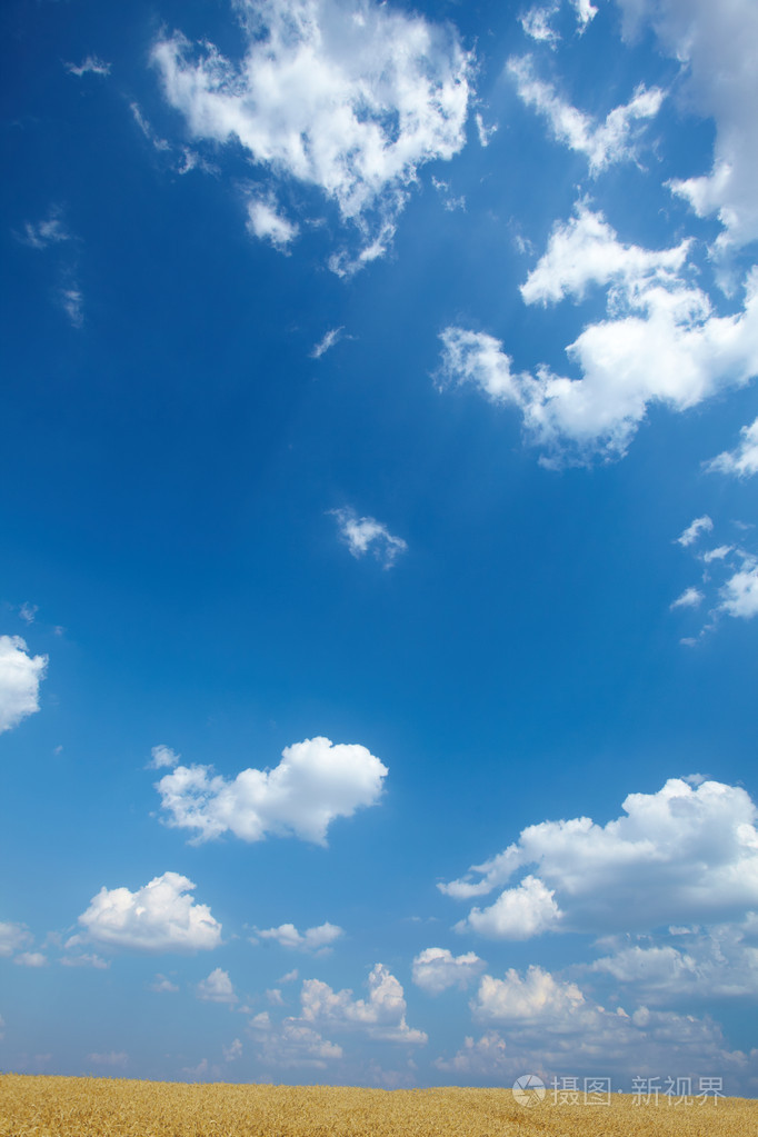 蓝蓝的天空中的云