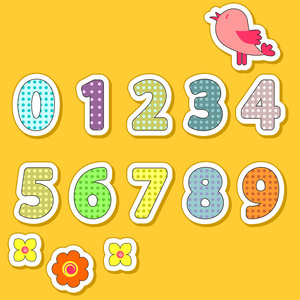 与数字贴纸一套照片