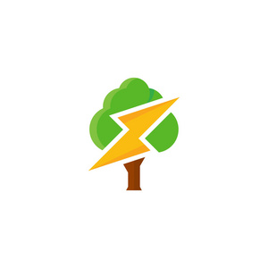 能源树徽标图标设计