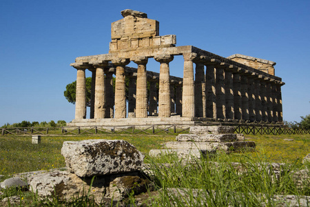 古希腊统治的宗教建筑 Paestum 意大利遗迹