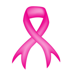 乳癌意识粉红丝带孤立图标矢量