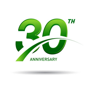 30年绿色周年纪念标志, 装饰背景