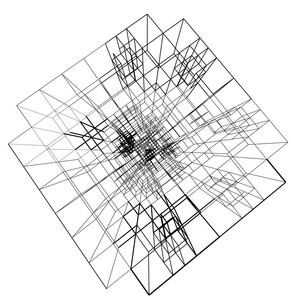 城市建筑结构组成的钢丝概念照片