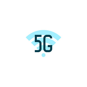 连接徽标5g 标志设计模板.矢量符号第五代无线互联网网络连接.