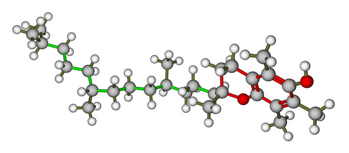 α-生育酚(维生素e)的分子结构照片