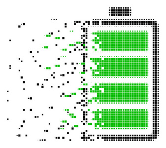 电电池溶解像素图标