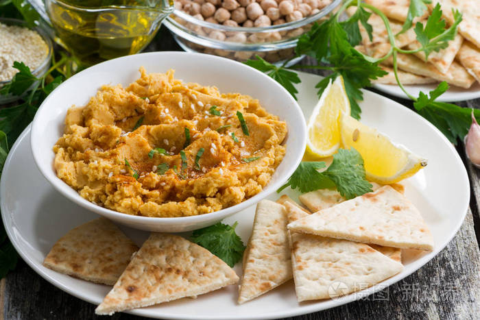 阿拉伯酱鹰嘴大饼板