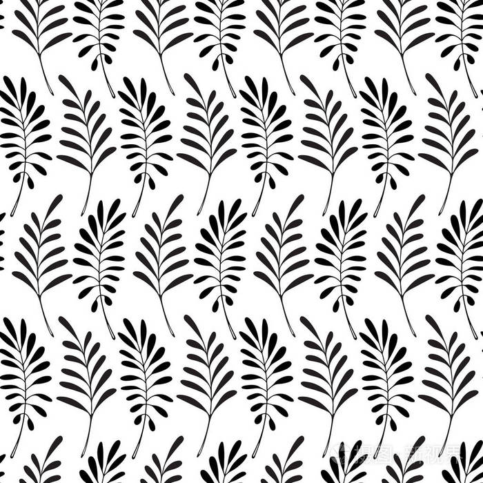 花卉图案.树叶纹理.时尚的抽象矢量植物观赏背景