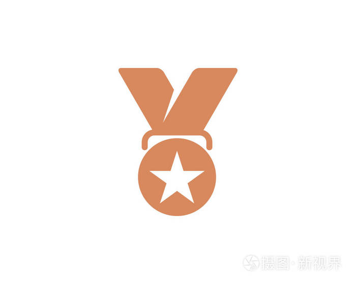 冠军勋章青铜图标标志设计元素