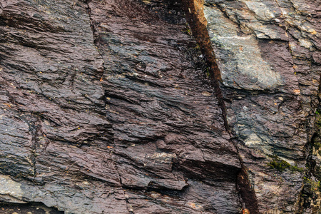 天然石墙纹理粗糙岩石表面背景
