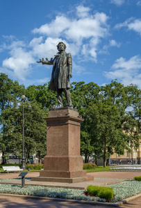 俄罗斯圣彼得堡亚历山大普希金纪念碑