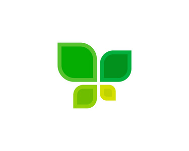 绿色健康徽标图标设计