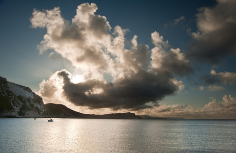 日出海洋景观 mupe 海湾侏罗纪海岸英格兰