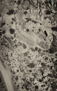 美国大峡谷的高山岩石鸟瞰图