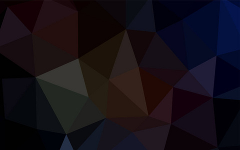 深红色矢量抽象马赛克背景。带有三角形的抽象样式的彩色插图。背景纹理图案