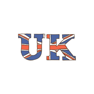 英国图标和背景与平面设计风格为您的标志或吉祥物品牌照片