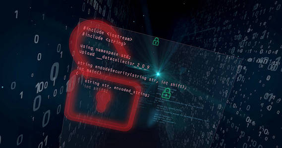 打开挂锁获取数据, 计算机黑客攻击照片