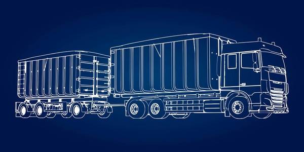 大型卡车, 独立拖车, 用于运输农业和建筑散装材料和产品