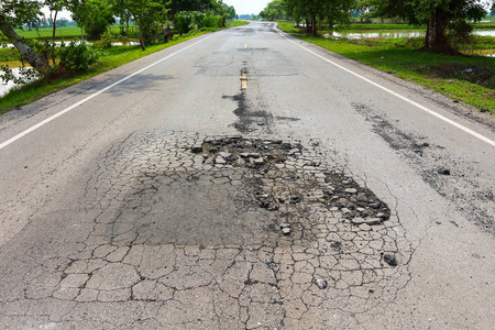 涂柏油路公路大坑