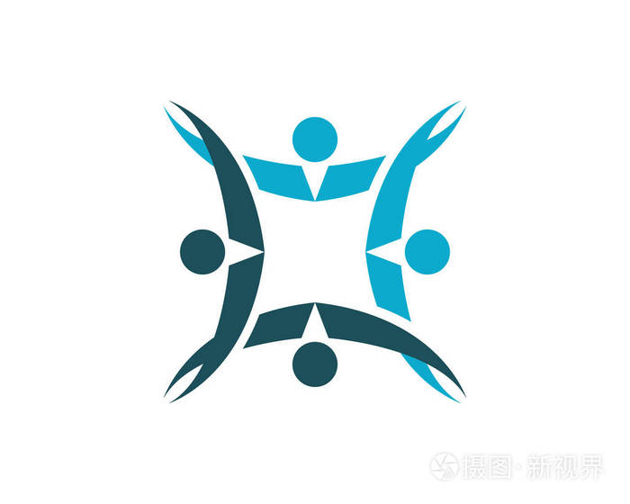 社区居民关心的标志和符号的模板
