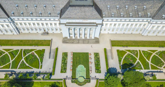选举宫殿的鸟瞰和公园花园德国有趣的地方