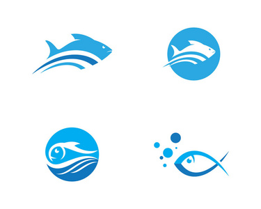 鱼标志模板创意矢量图标符号