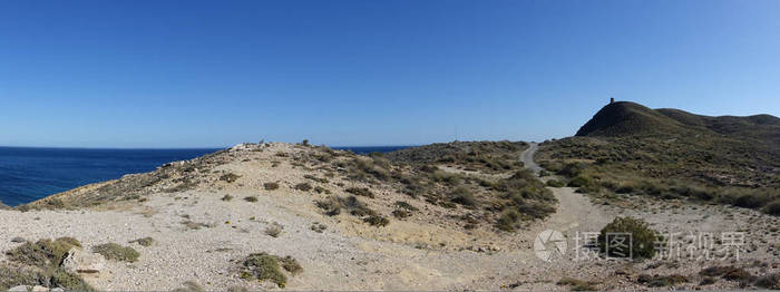 Calabardina 在蓝天下的大海, 穆尔西亚, 西班牙