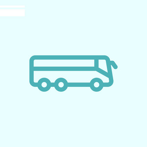 公交车 web 图标。矢量图