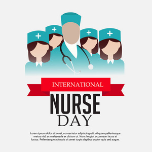 国际护士日背景的向量例证图片