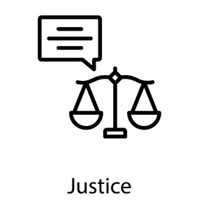 判决泡沫和正义的规模都表示法律术语正义图标照片