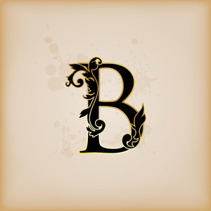 缩写字母复古的英文缩写字母 b照片