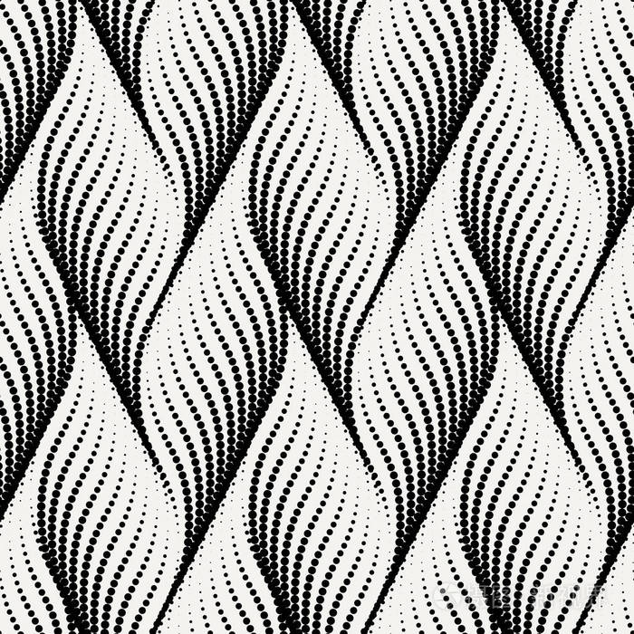 抽象的虚线风格的纹理矢量无缝几何图案