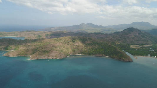 海景与海滩和海。菲律宾吕宋