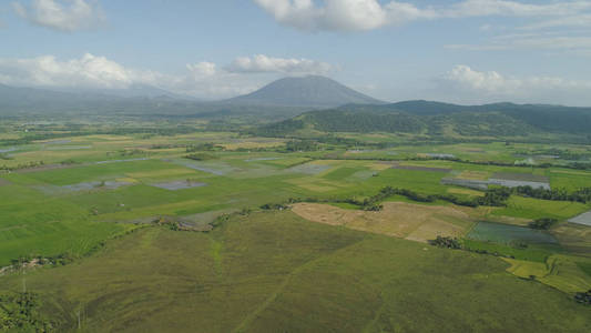 山谷与农田在菲律宾