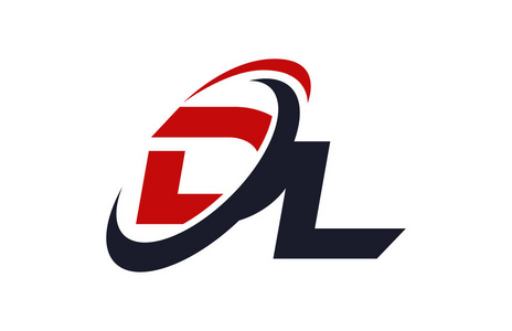 dl 标志旋风全球红字矢量概念照片