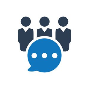 小组图标精心设计的商务小组讨论图标照片